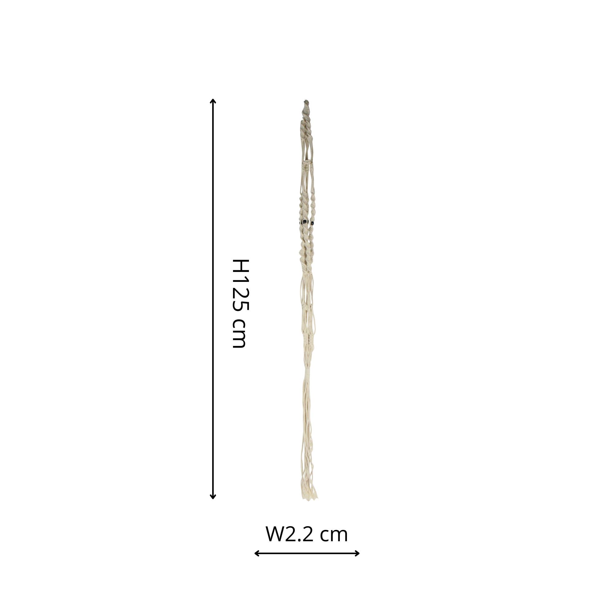 Macrame Plant Hanger Ivory with Beads for wholesale on Faire2