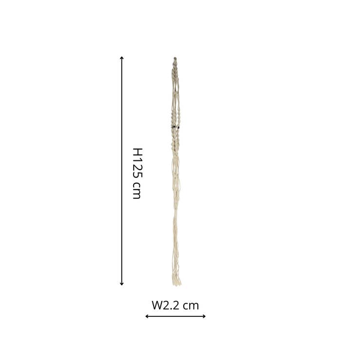 Macrame Plant Hanger Ivory with Beads for wholesale on Faire2