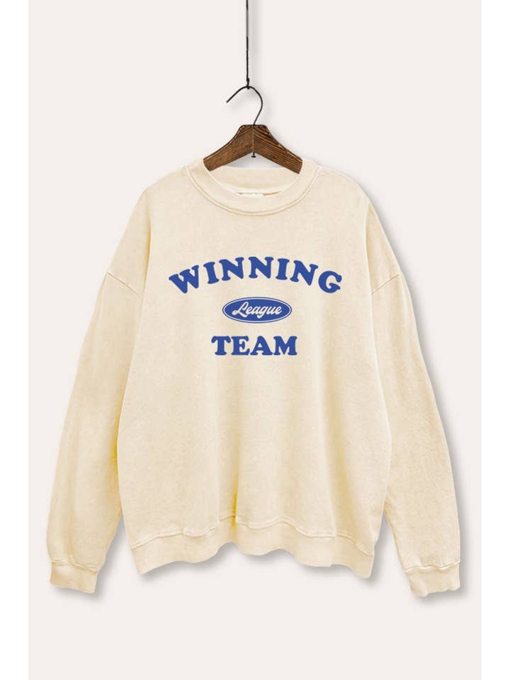 VINNERHOLD GRAFISK MINERALVASKET SWEATSHIRT for engroshandel hos PINK NABI