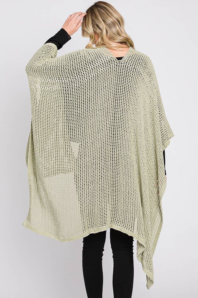 Hana - Wholesale Cardigan - Dames - Solid Chenille Crochet Ruana57