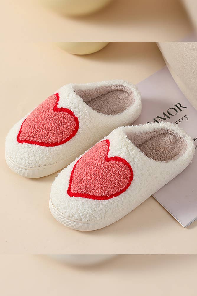 UNISHE – wholesale Slippers – Women's – Valentine's Day Heart Fleece Warm Slippers ZK6551