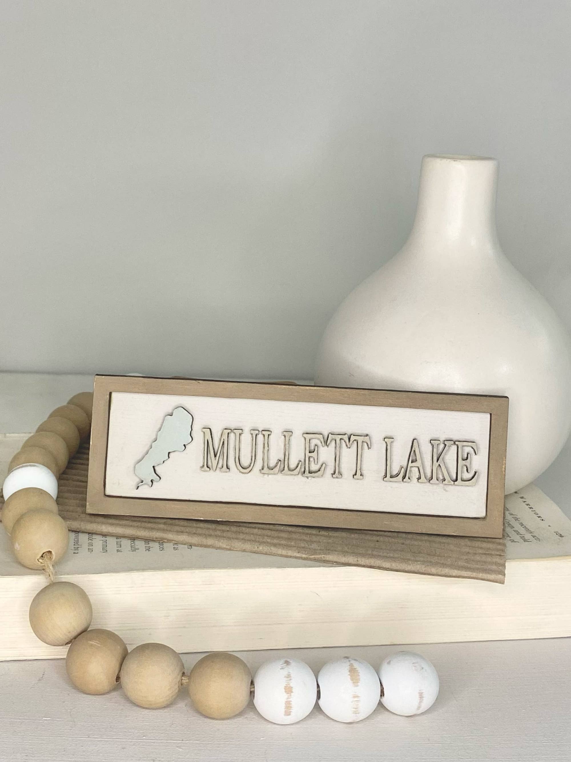 Pine Designs - Wholesale Magnet - "Any" Lake Name Magnet - Lake Name Mini Sign0