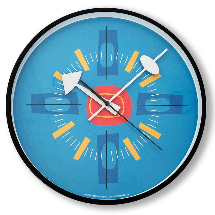 Destination PSP - Wholesale Wall Clock - Atomic Design Wall Clock - Blue