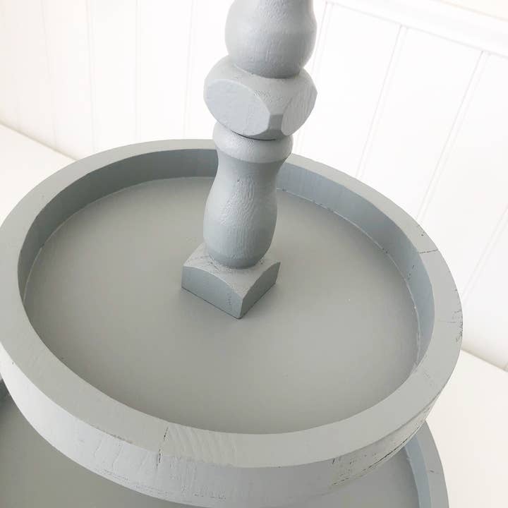 Foundations Decor - Vendita all'ingrosso Vassoi decorativi - Vassoio a più livelli Foundations Decor - Farmhouse Grey Round1