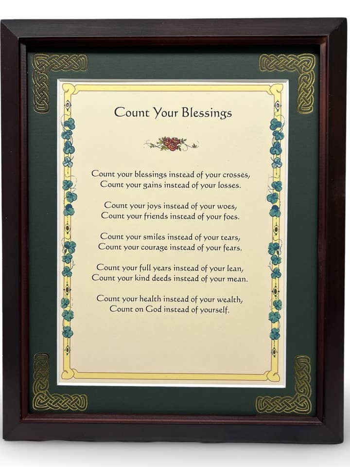 Conta le tue benedizioni - Regali cattolici per la vendita all'ingrosso da parte di Irish Collection
