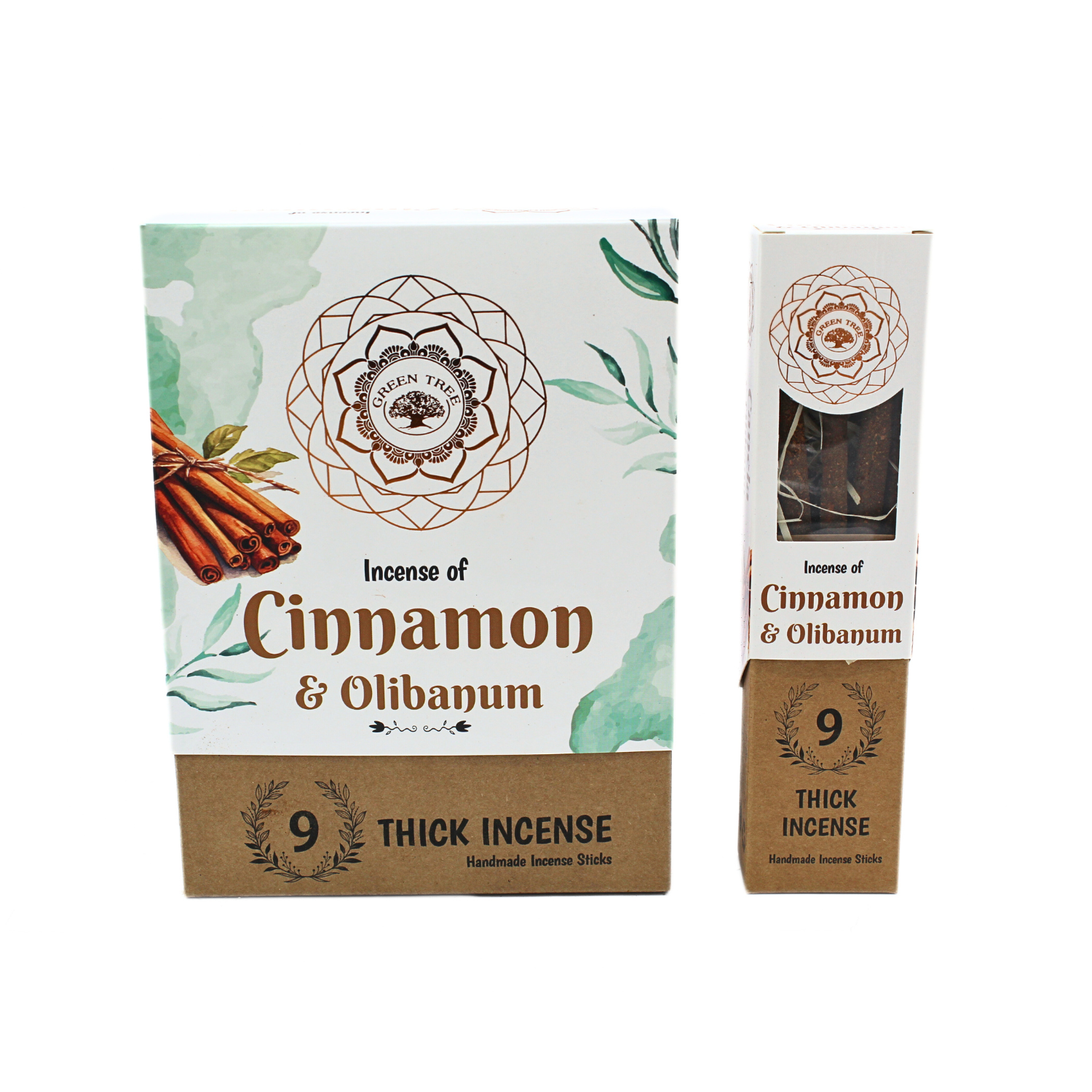Green Tree - Wholesale Incense - Green Tree Cinnamon & Olibanum Botanical Thick Incense Sticks1
