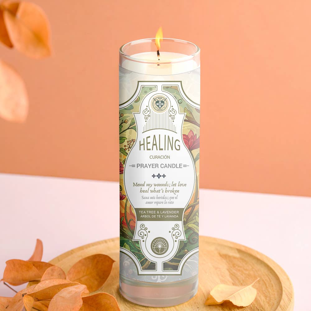 Designs by Deekay Inc. - Wholesale Votive Candle - Healing Prayer Candle 8" (9.5 oz)1