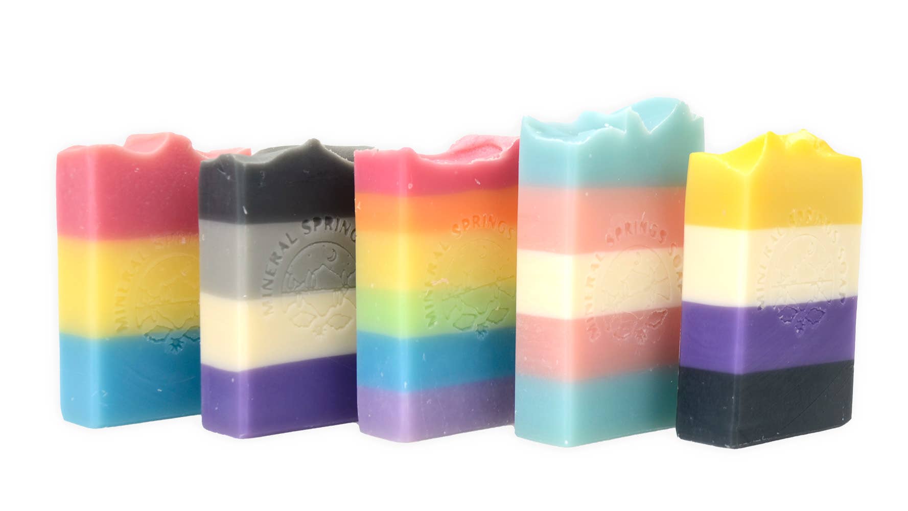 Modern Soapmaking - Wholesale Bar Soap - Enby Pride Jasmine Cucumber Bar Soap (LGBT+ Everyday is Pride Collection)4