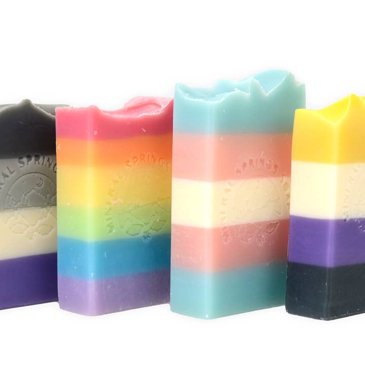 Modern Soapmaking - Wholesale Bar Soap - Enby Pride Jasmine Cucumber Bar Soap (LGBT+ Everyday is Pride Collection)4