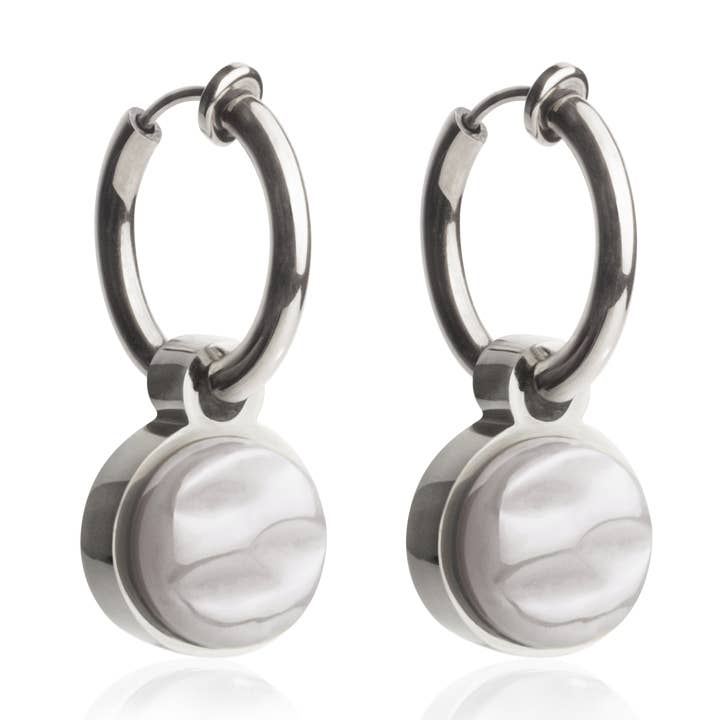 Auriculares Mix & Match com pendente • cinzento prata/grafite •14mm por atacado de ALEXASCHA