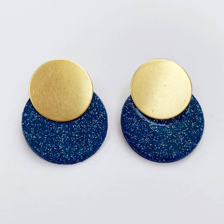 Clous Millie - Bleu marine paillettes pour la vente par Like Wildflower