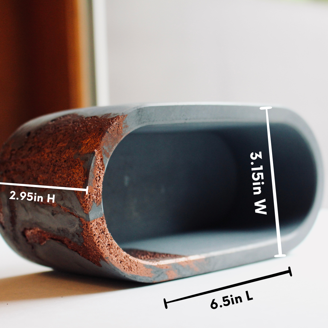 Verthandi Botanical - Wholesale Plant Pot - CONCRETE OVAL PLANTER7