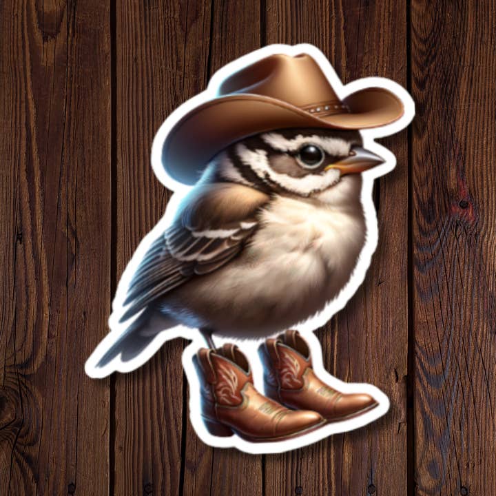 Västlig fågel i cowboyboots - Realistisk för wholesale av Roxanne Johnston Designs