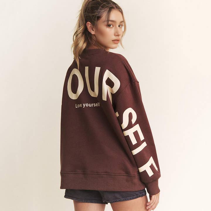 42POPS - Wholesale Sweatshirt - Unisex - .0909 Oversized Sweatshirt Be Yourself SI-286402
