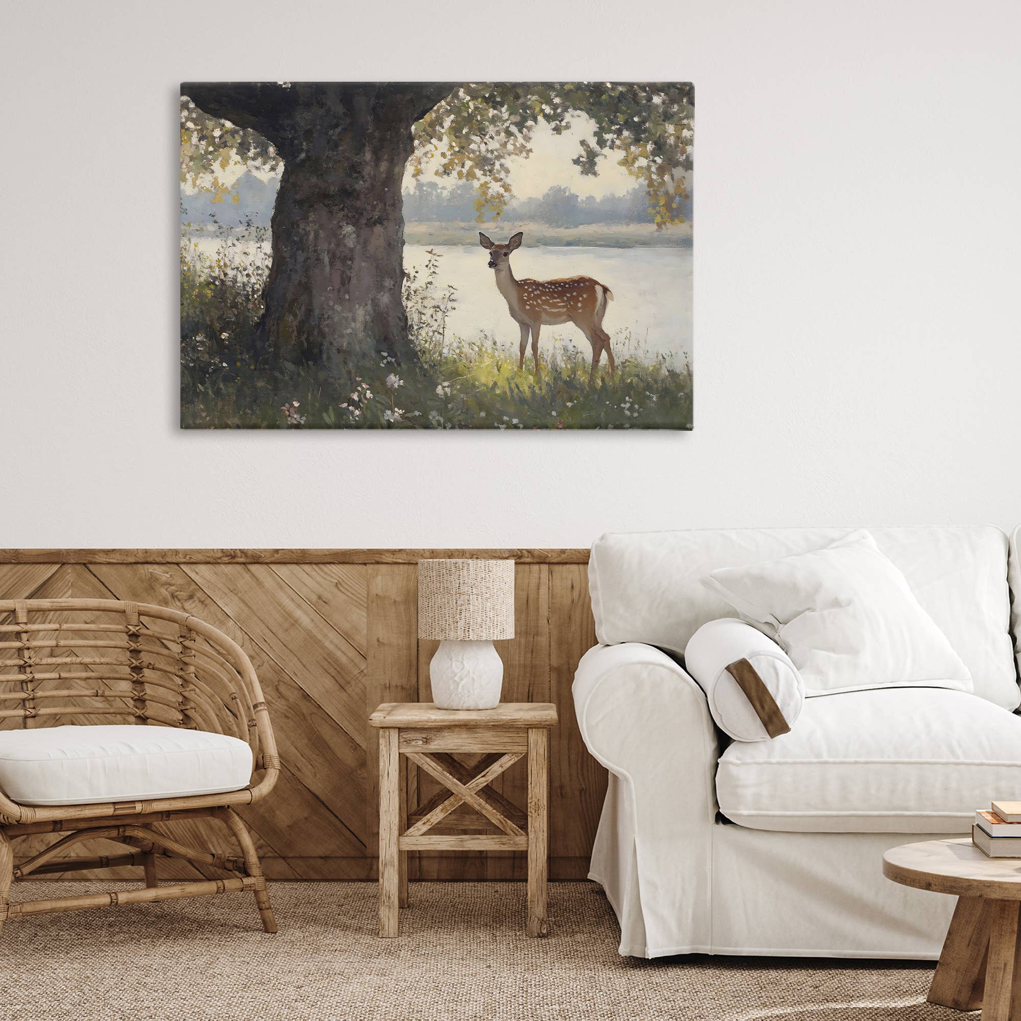 Stupell Industries - Wholesale Wall Sign - Spotted Doe by Lake - Unframed Wall Art9