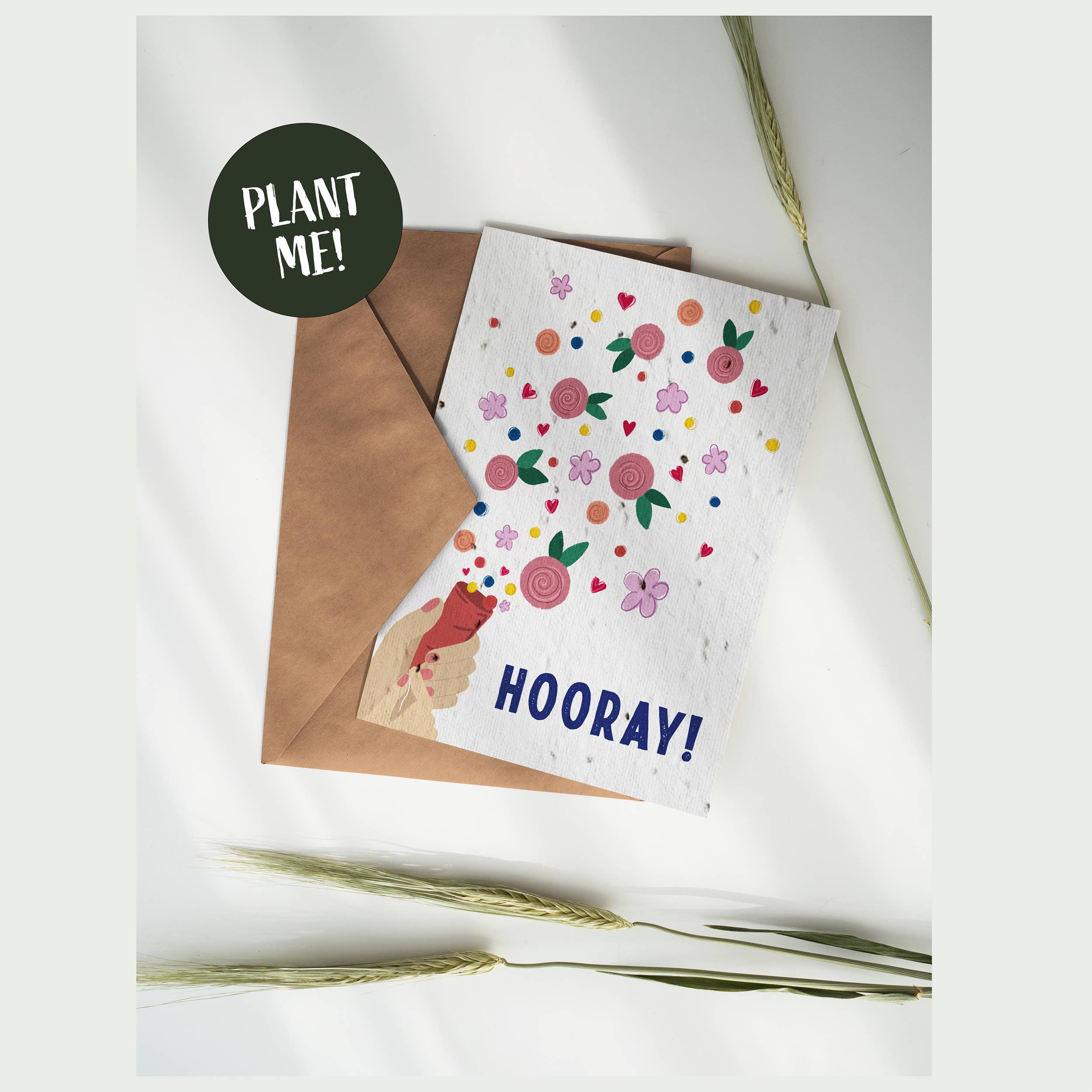 Purcell-Green Studios – wholesale Congratulations card – Hooray! Confetti Plantable Congratulations Card