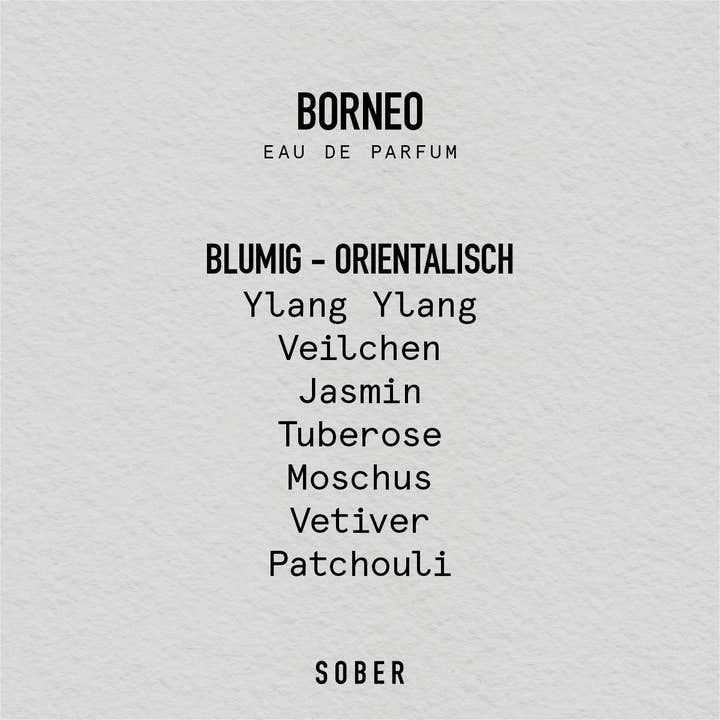 sober - Wholesale Perfume/Eau de Toilette - BORNEO - Eau de Parfum2