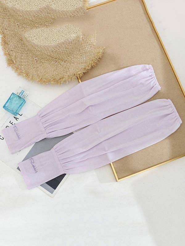 Sheer Trend – wholesale Armvärmare – Dam – Enfärgad Ice Silk Loose Solskyddshylsa13