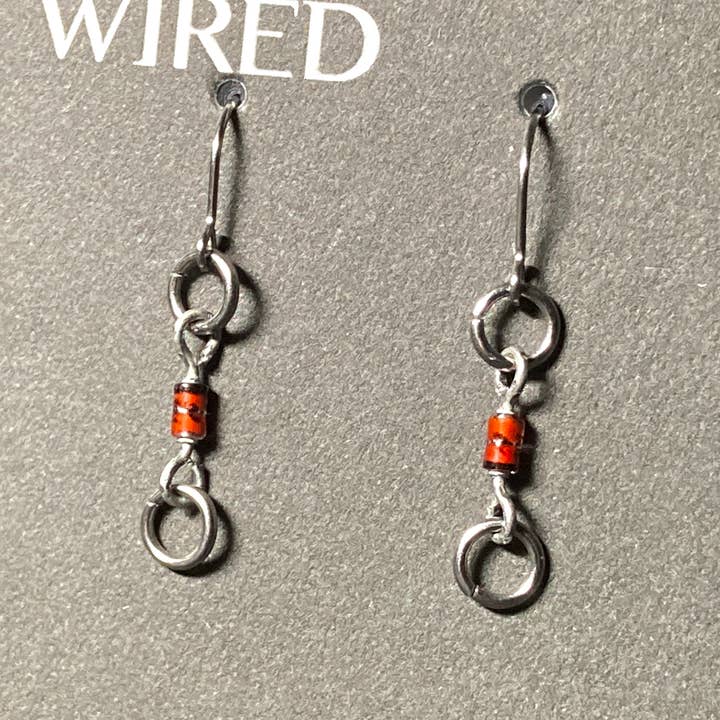 Resist Dangle Earrings with Stainless Links 1.5" for wholesale by Wired Resistance