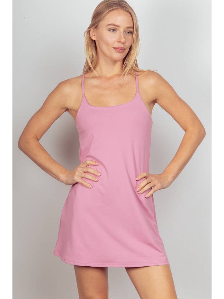 VERY J - Wholesale Athletic Dress - Women's - ND30840-Sleeveless Active Tennis Mini Dress15