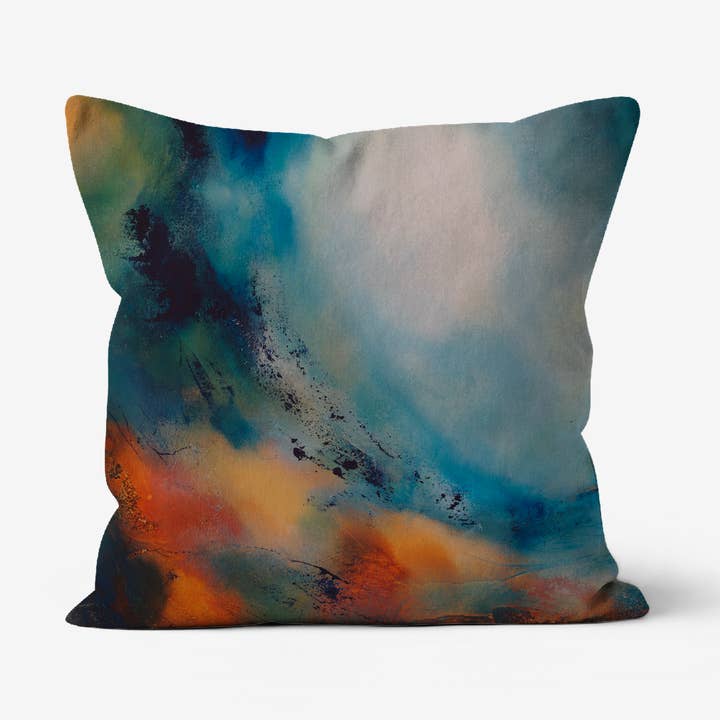 Through Chaos As It Swirls Cushion for wholesale by Lisa James Art