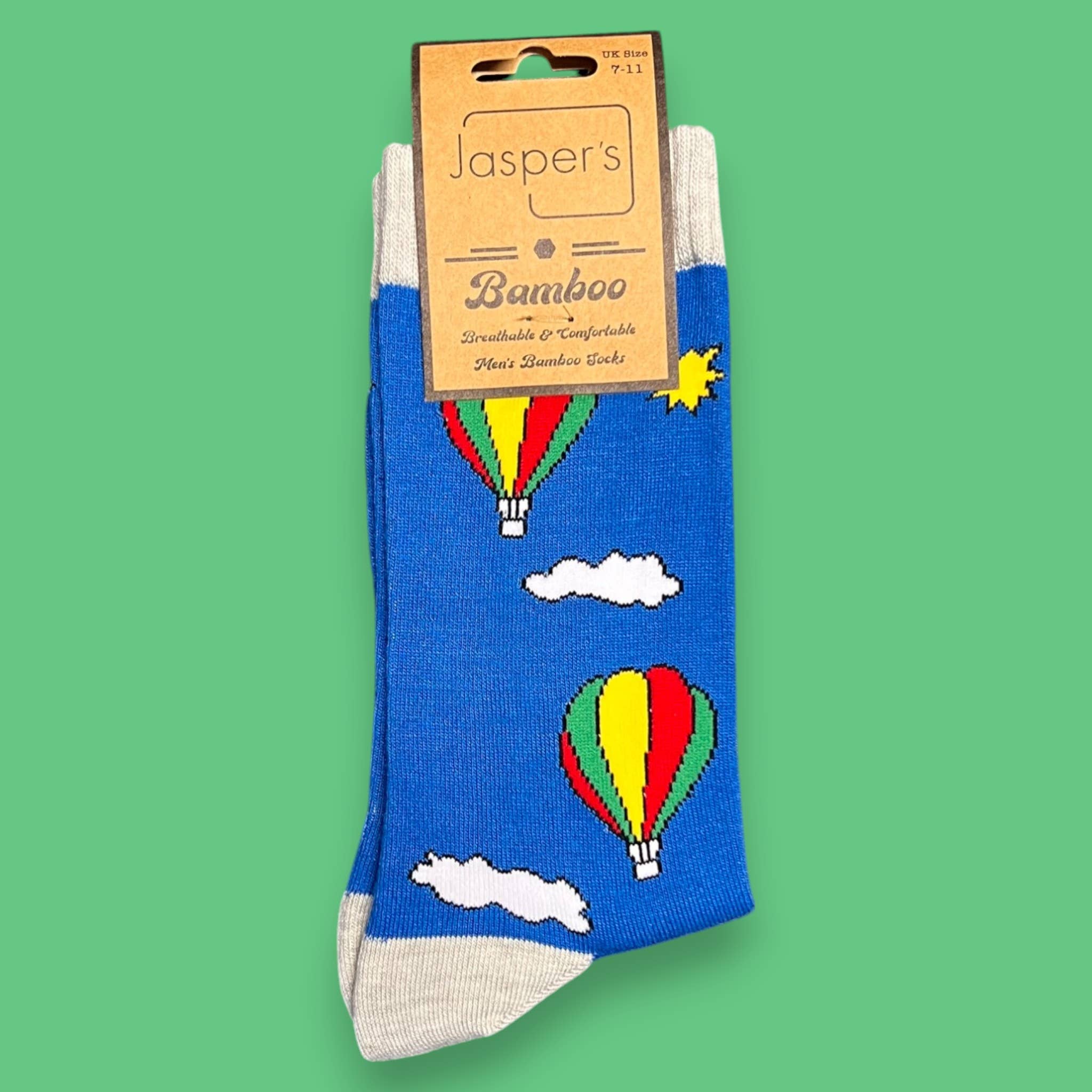 Jess & Lou - Wholesale Sokken - Heren - Hete Luchtballon Bamboe Sokken voor Mannen BM1302