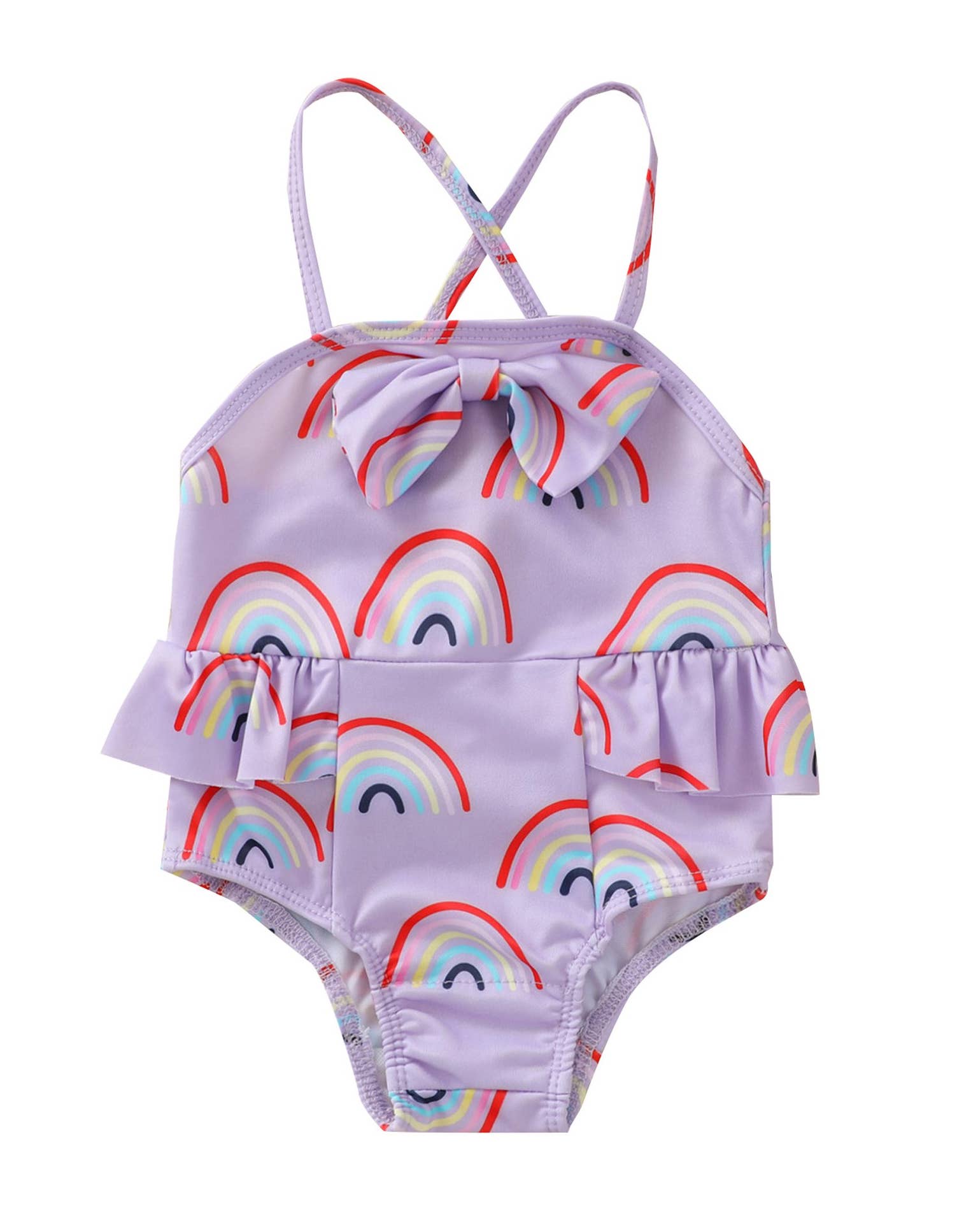 Fennco Styles – wholesale One-piece swimsuit – Kids – Fun Patterned Ruffled One-Piece Baby Swimsuit8