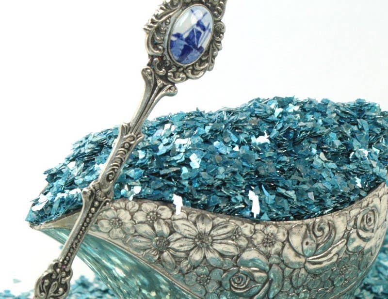 Light Blue German Glass Glitter - Real Super Shard Glitter for wholesale on Faire3