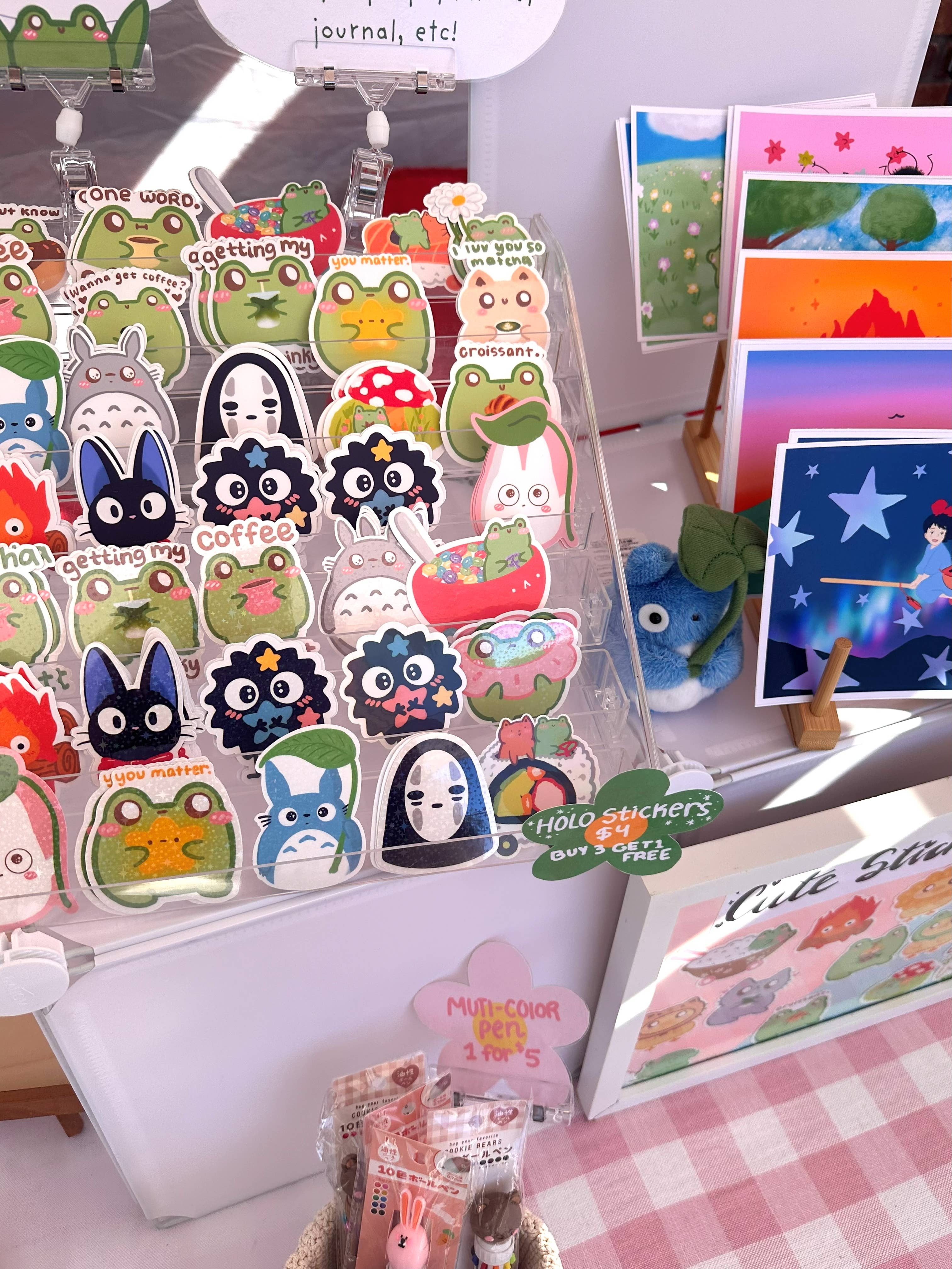 Simply Froggie Shop - Wholesale Sticker - Ghibli Vinyl Sticker Pack: Jiji, Calcifer, No Face5