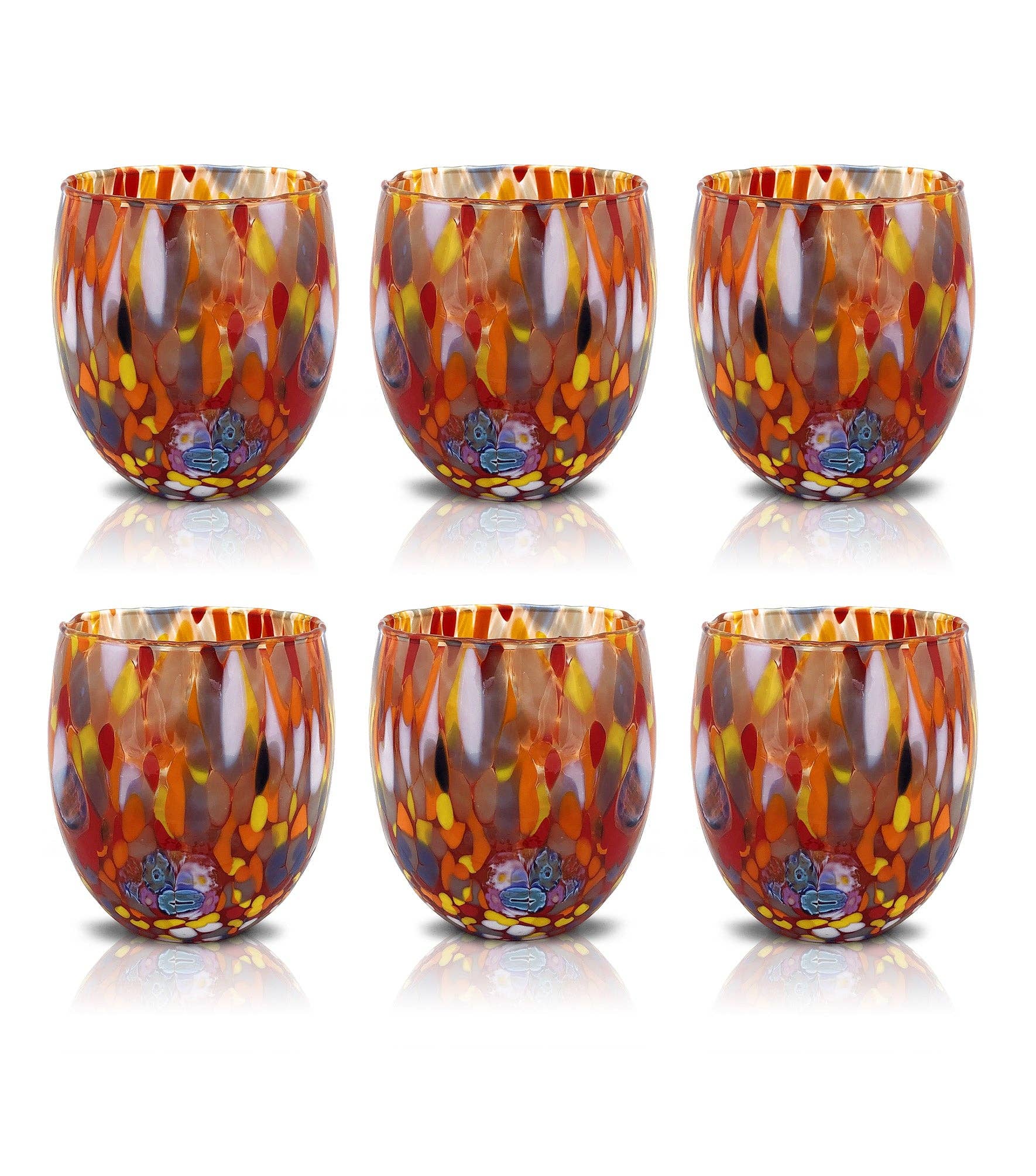 Mazzega Art & Design - Vente Verre/tasse - 6 verres en verre « Les couleurs de Murano ». ACQUA-CLASSIQUE4