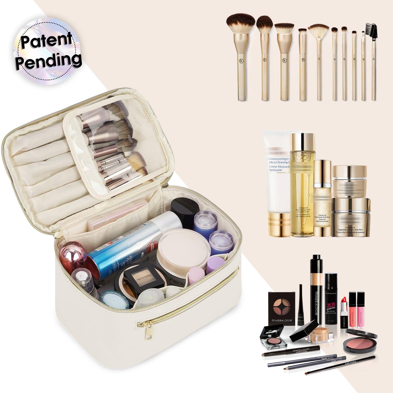 wandf - Wholesale Make-up/cosmetic bag - Vegan Leather Cosmetic Brush Bags Makeup Case 8