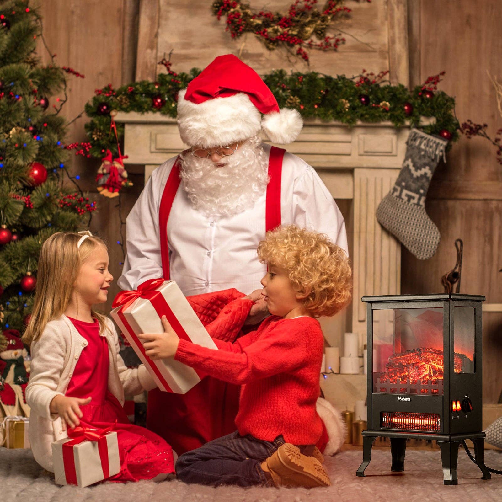 TURBRO - Wholesale Fireplace Screen - Suburbs TS17Q Electric Fireplace Stove Heater6