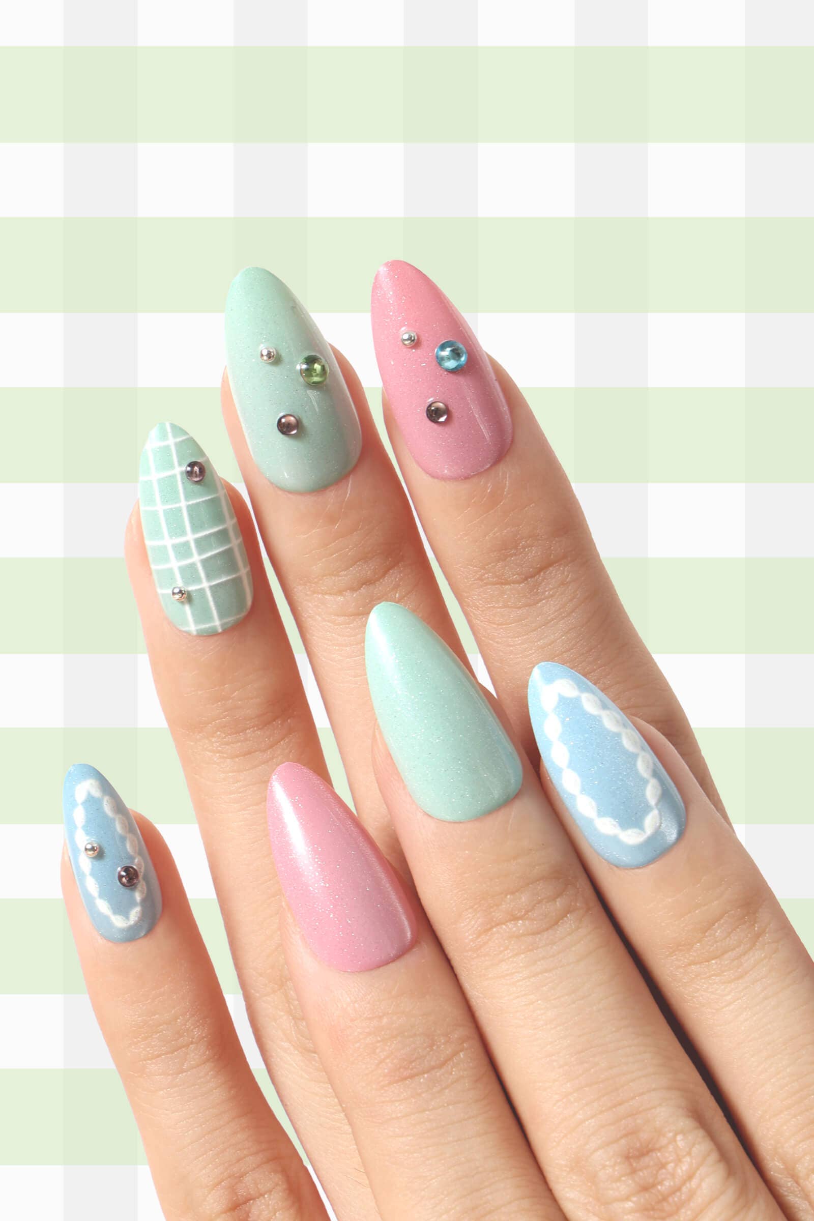 Never Have I Ever - Wholesale Press-On/Fake Nails - PASTEL MIFFY - ALMOND PRESS-ON NAILS5