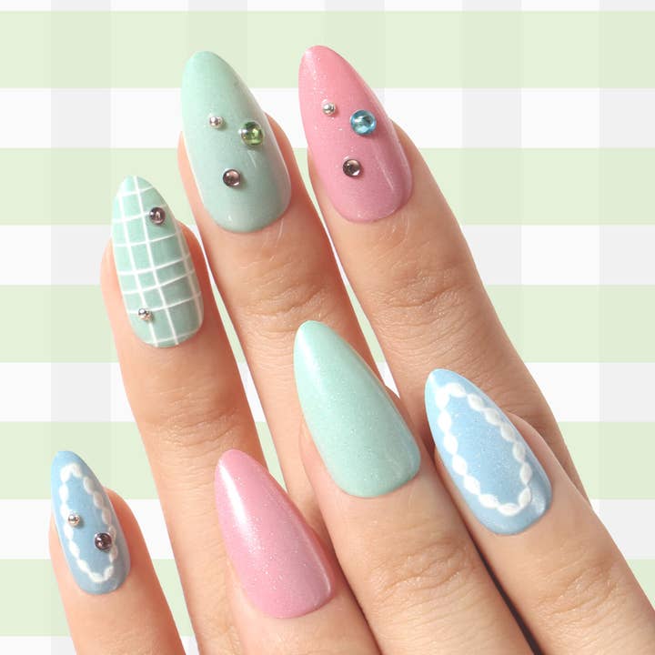 Never Have I Ever - Wholesale Press-On/Fake Nails - PASTEL MIFFY - ALMOND PRESS-ON NAILS5