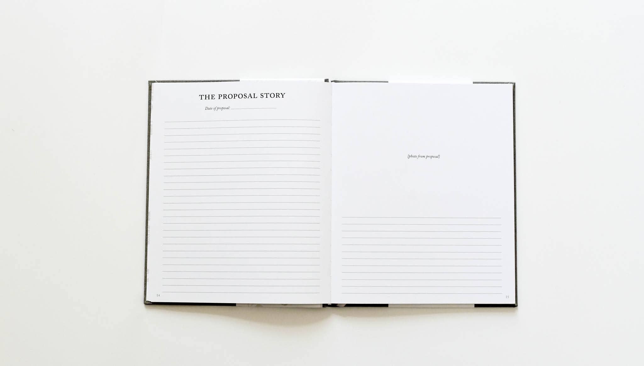 Duncan & Stone Paper Co. – Engroshandel Dagbog – Forlovelsesdagbog | Gave til nyforlovede brudepar | Bog til par8