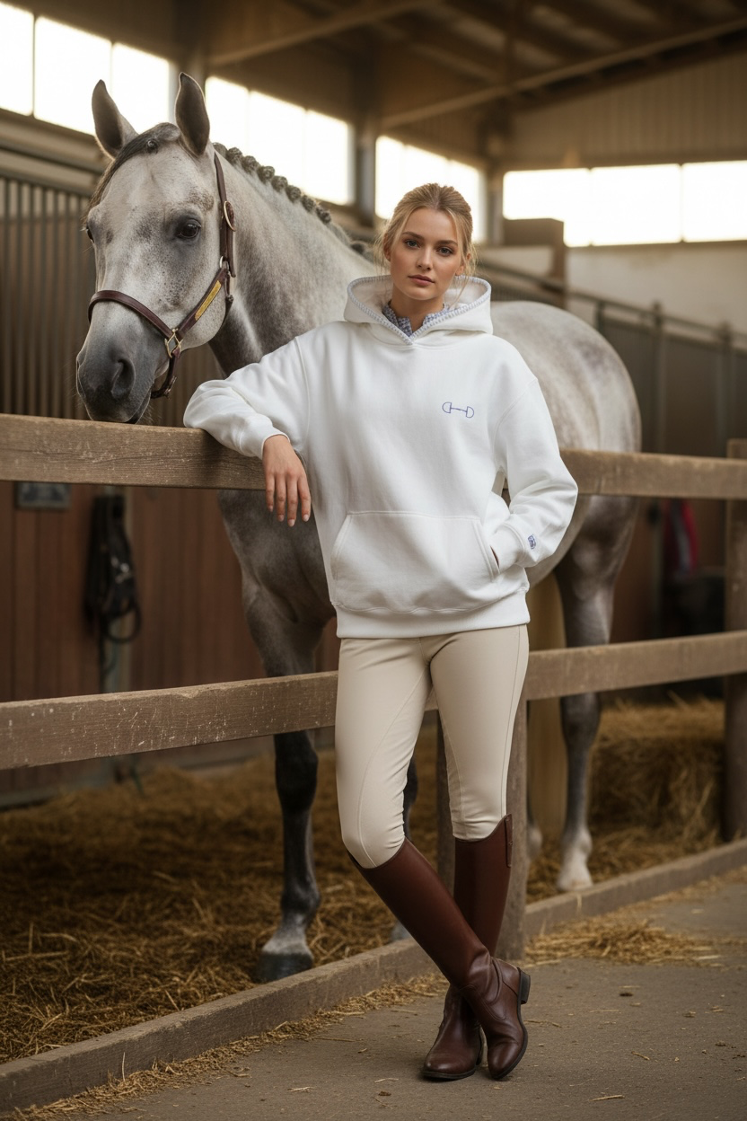 Equine & Design, LLC - Wholesale Hoodie - Women's - Damascus Bit Logo Hoodie Loungewear2