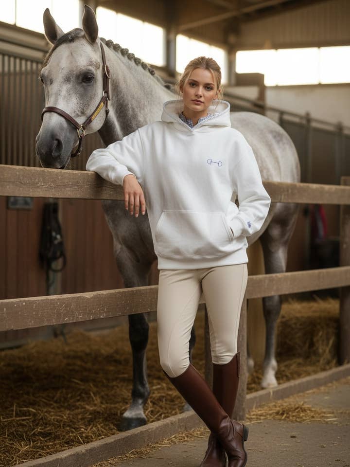 Equine & Design, LLC - Wholesale Hoodie - Women's - Damascus Bit Logo Hoodie Loungewear2