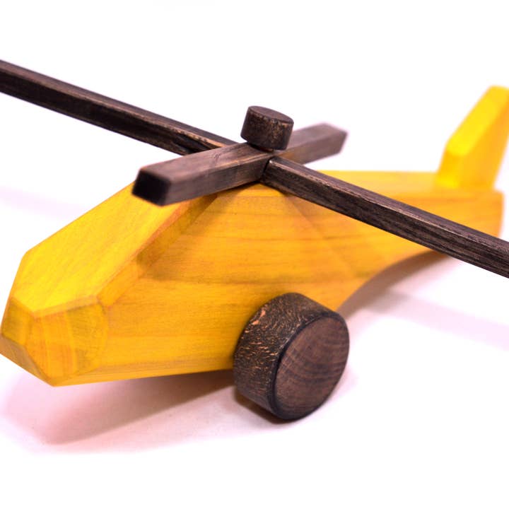 Trä småbarn leksak helikopter målad, Tryck leksak, Träfordon för wholesale av Lis Toys