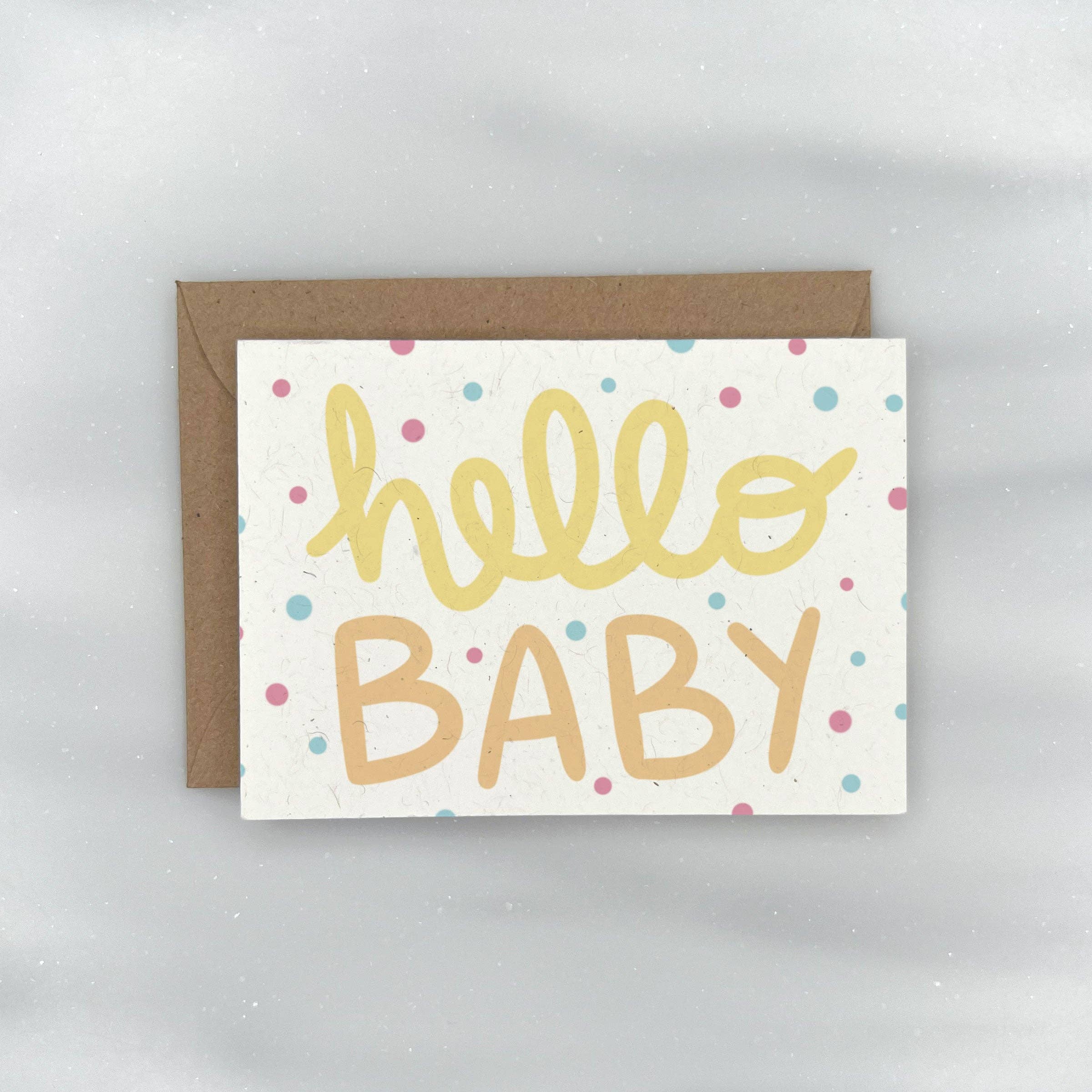Lemon Doodle - Wholesale Baby Card - Hello Baby - Baby Shower Gift Enclosure Card