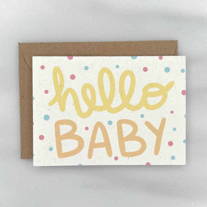 Lemon Doodle - Wholesale Baby Card - Hello Baby - Baby Shower Gift Enclosure Card0