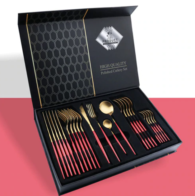 Homerely (We Cover All Import Duties) - Wholesale Assorted Cutlery Set - 24pcs Tableware Set5