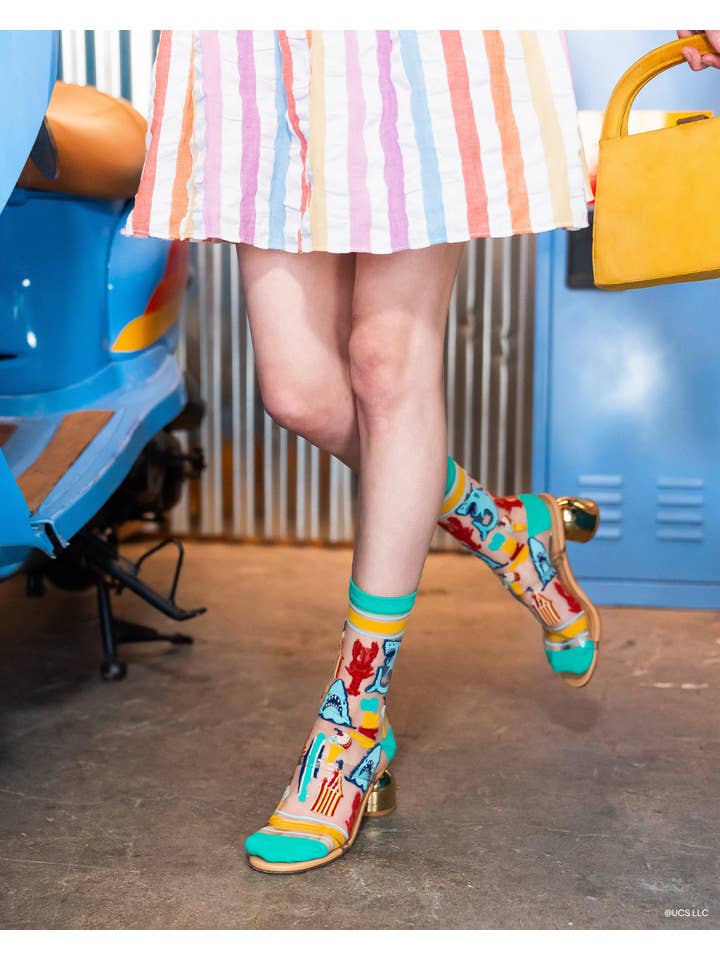 Sock Candy - Wholesale Socks - Women's - JAWS 50th Anniversary Sheer Crew Sock3