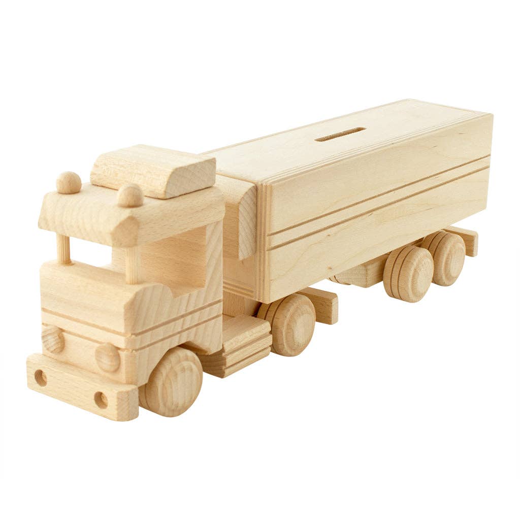 Happy Go Ducky - Wholesale Wood Toy - Kids - Wooden Money Box Truck - Diego2