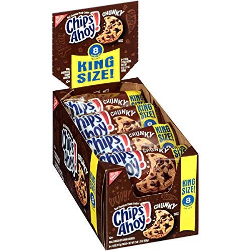 Shop The King - Wholesale Cookie - Chips Ahoy! Chunky, King Size, Cookies, 33.2 Ounce (Pack of 8)