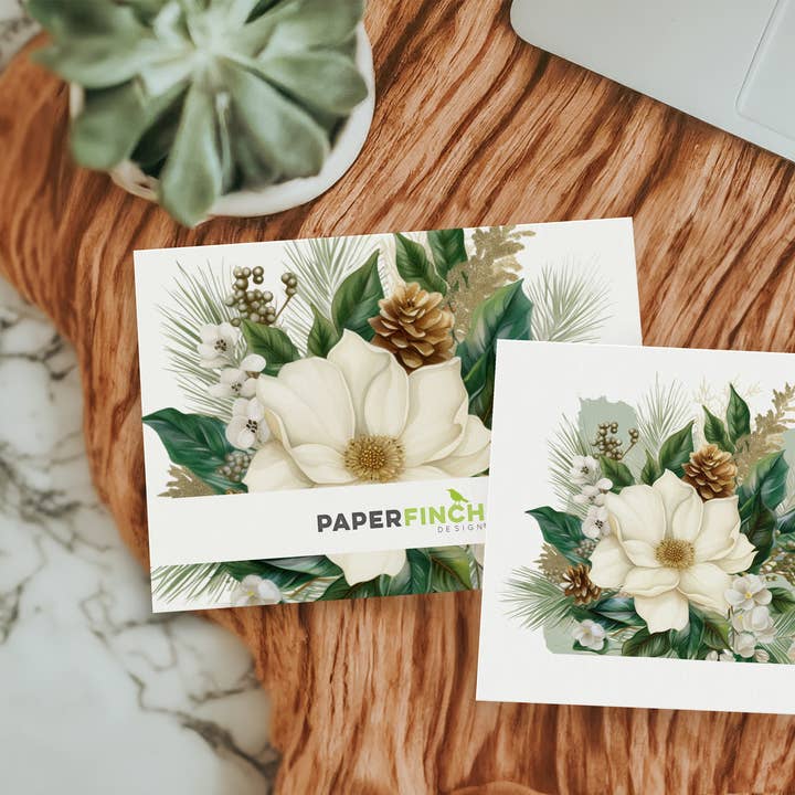 Carte de vœux de Noël de l'Oregon | Série Quatre Saisons pour la vente par Paperfinch Design