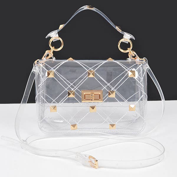 Studded Clear Handle Bag for wholesale on Faire