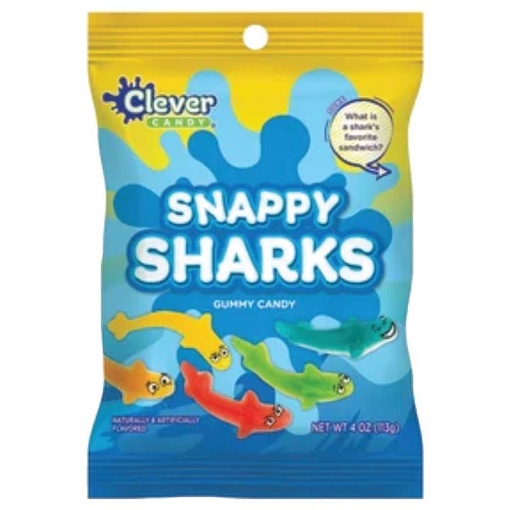 Candy Bag with Snappy Sharks (Gummy Sand Sharks) for wholesale by AmuseMints