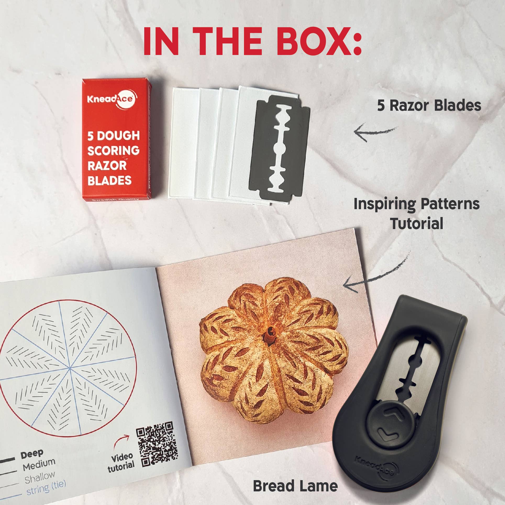 KneadAce - Vente Couteau de poche/étui - KneadAce® Lame à Pain Magnétique Extractible5