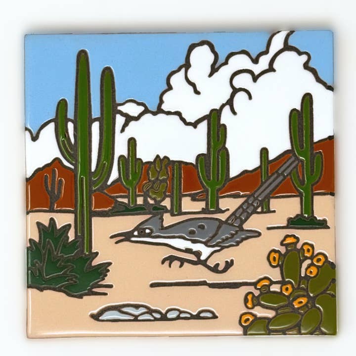 Earthtones Tile - Wholesale Trivet - Roadrunner Tile (4011A)