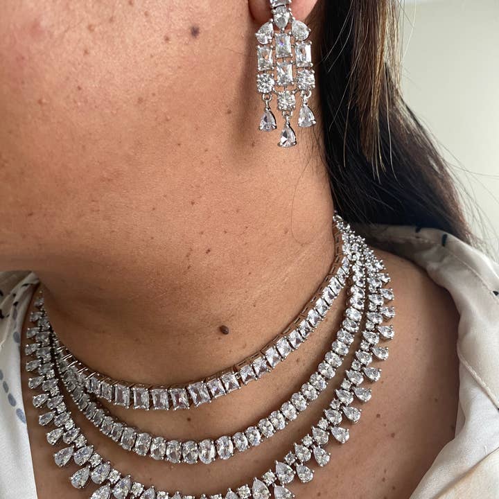 Vinnis Jewelry - Wholesale Jewelry Set - Majestic Cascade Bridal Necklace Set9